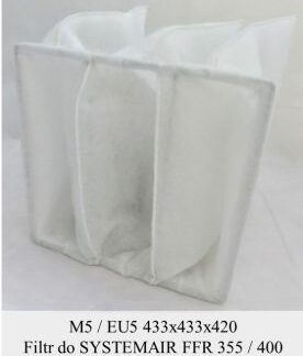 EU5-filter för SYSTEMAIR FFR 355 / FFR 400 (433x433x420)