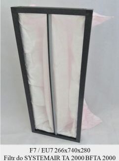 Filter EU7 pre SYSTEMAIR TA 2000 (266x740x280) BFTA 2000 EU7, 7617