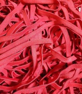 Gumka do maseczek metr bieżący CZERWONA 6mm